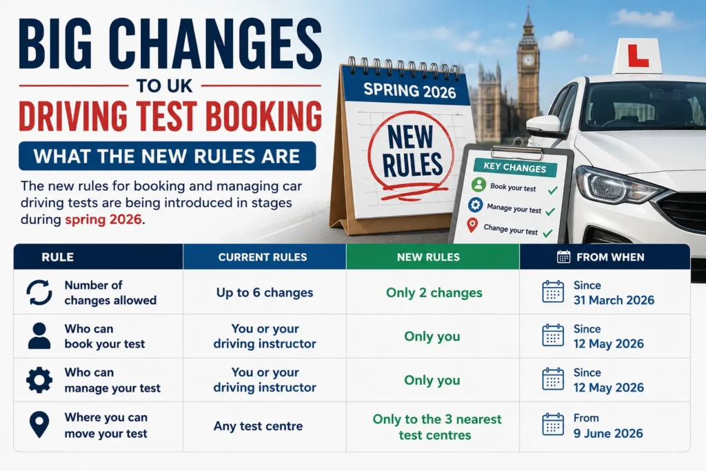 UK Driving Test Booking Rules Changed 2026 | Visa Tracker