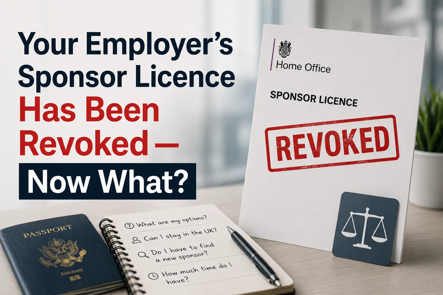 Your Employer’s Sponsor Licence Has Been Revoked — Now What?