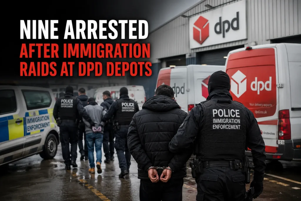 Nine Arrested After Immigration Raids at DPD Depots in UK