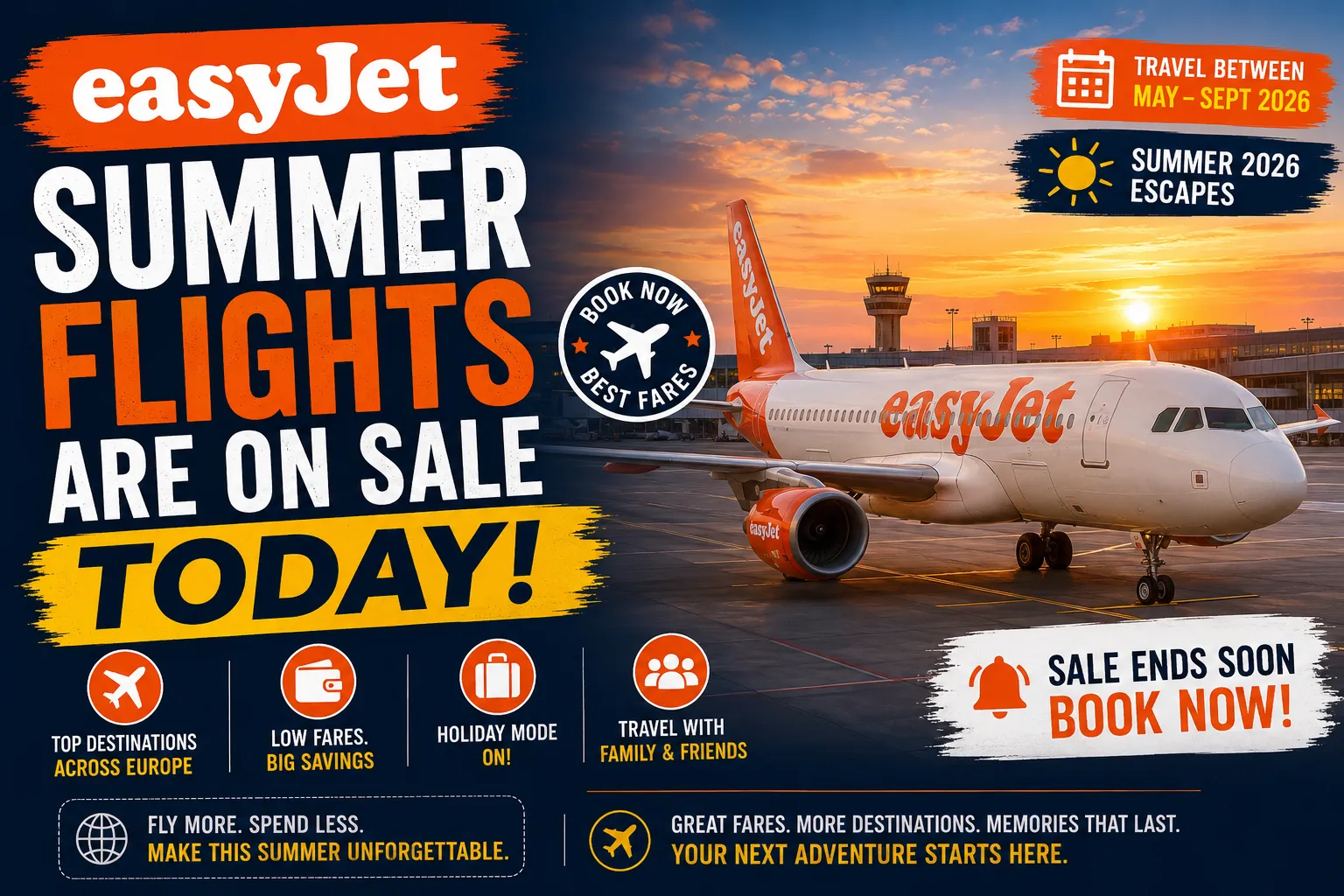 easyJet Summer Flights Are on Sale Today