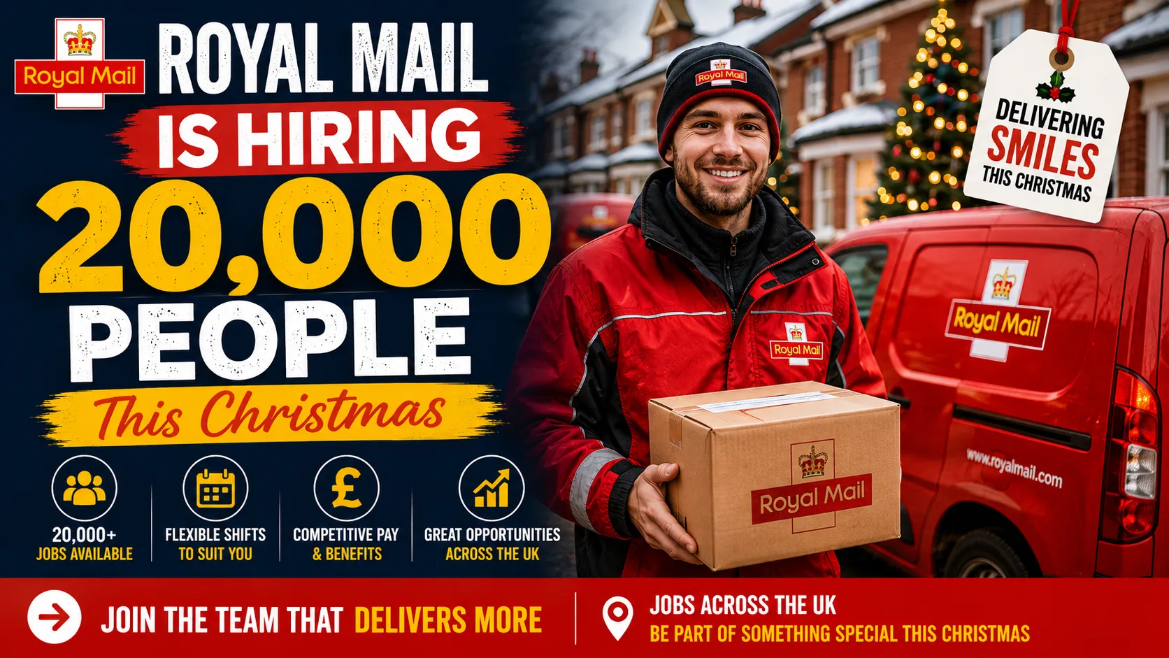 Royal Mail Is Hiring 20,000 People This Christmas