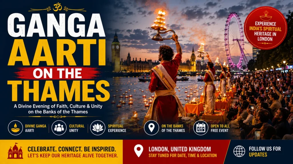 Ganga Aarti on the Thames, London