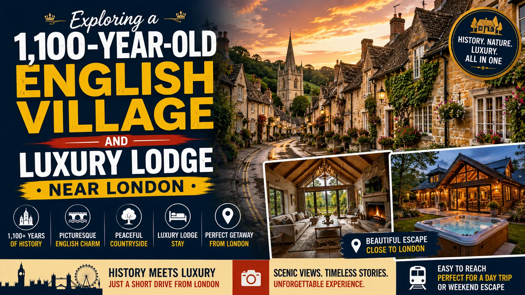 Exploring a 1,100-Year-Old English Village and Luxury Lodge Near London