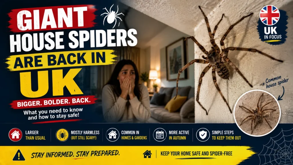 Giant House Spiders Are Back in UK