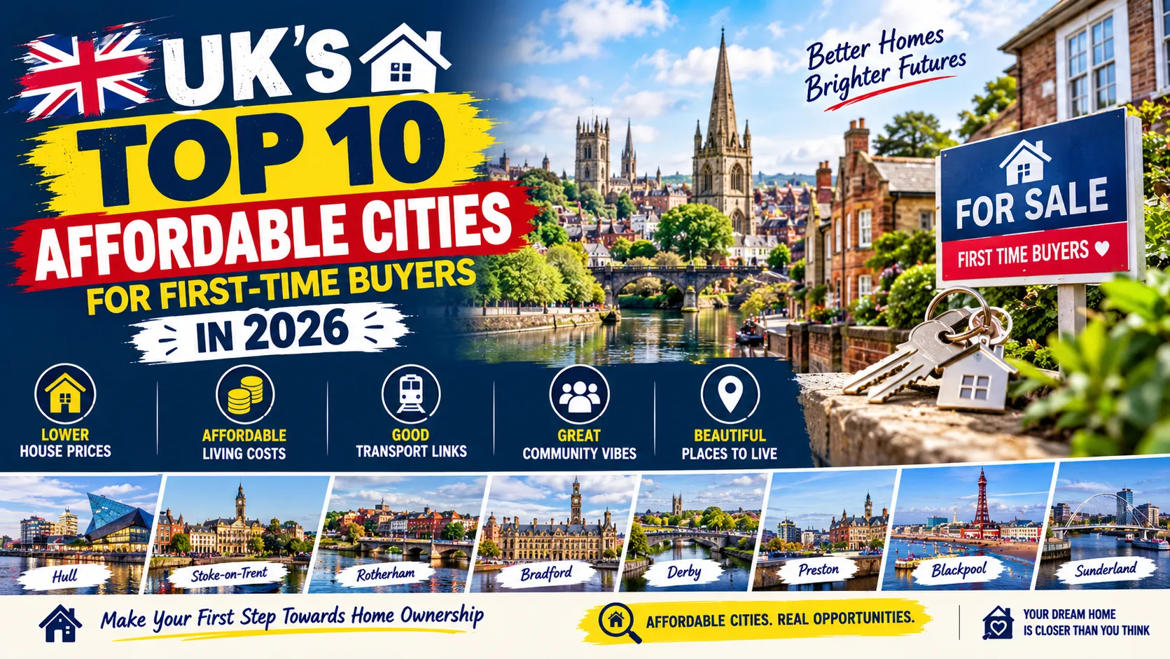 UK’s Top 10 Affordable Cities for First-Time Buyers in 2026